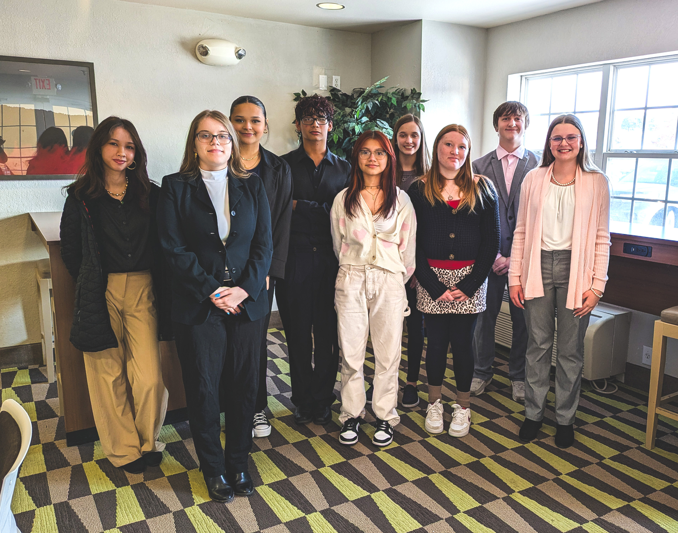 JCC Academic Decathlon Team at State in February 2025