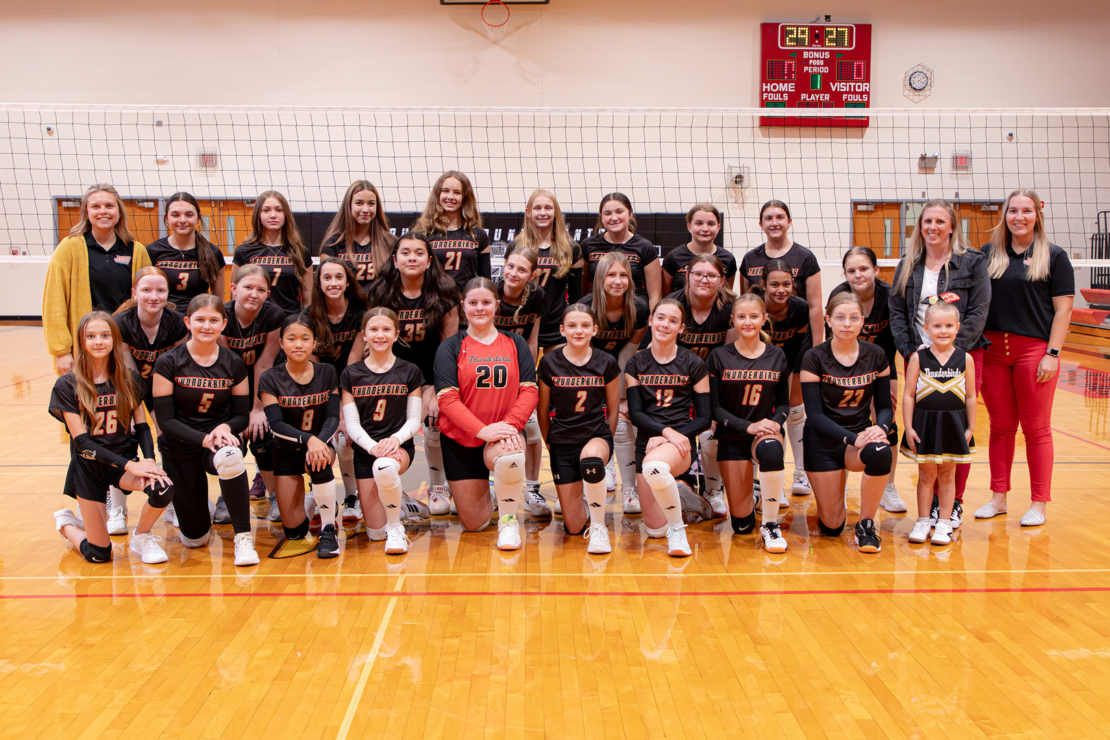 2025 JCC Junior High Volleyball Team Photo