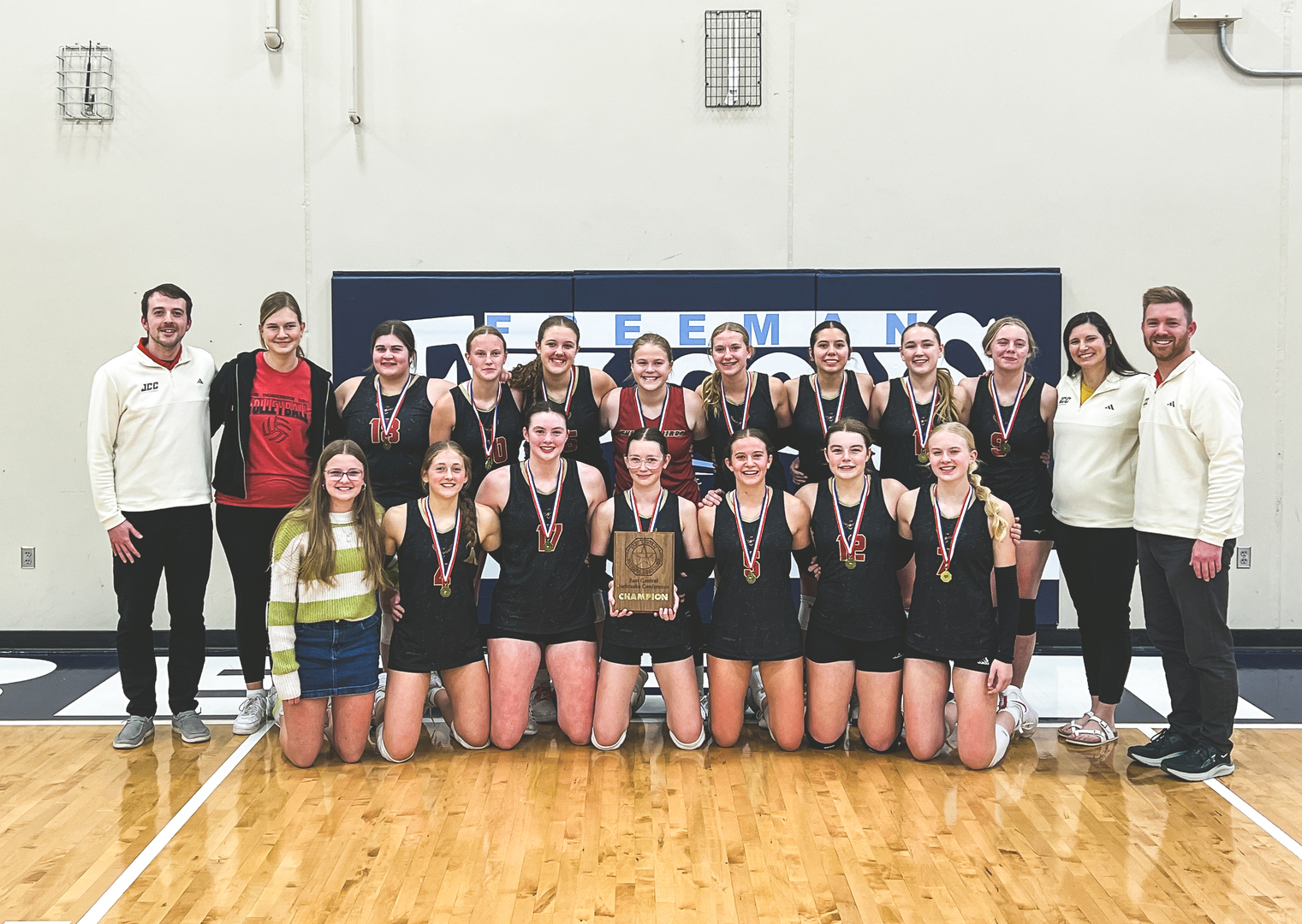 2024 ECNC Tournament Champions – Johnson County Central Volleyball Team Photo