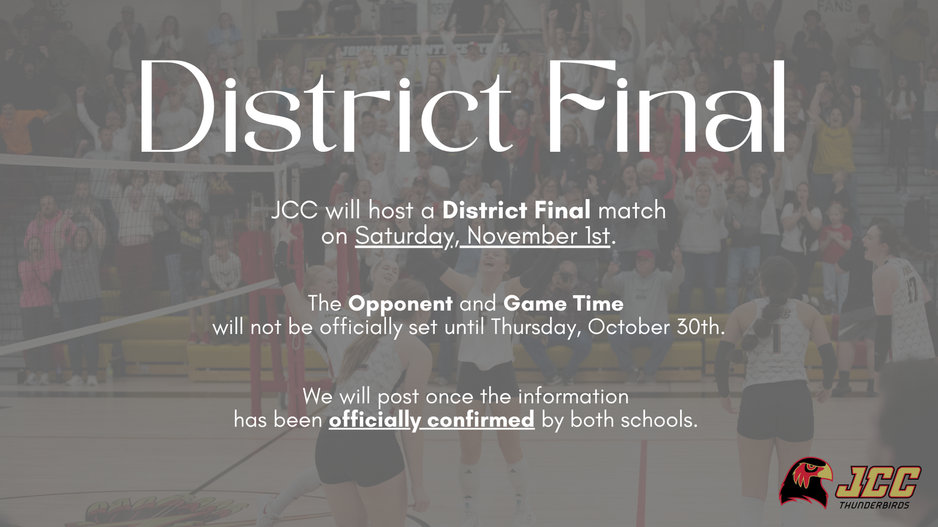 District Final TBD Announcement