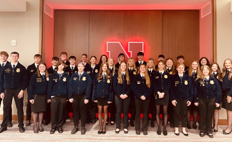 JCC FFA members pictured with other honorees at the UNL Celebratory Lunch