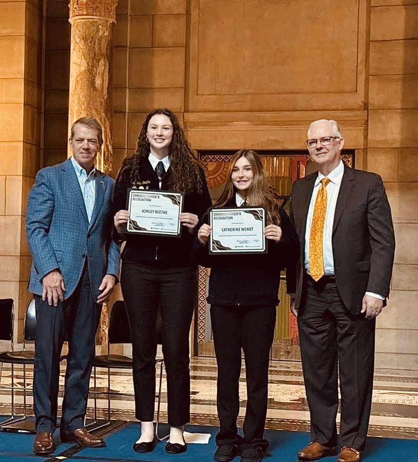 JCC's Ashley Beethe and Catherine Wendt pictured with their certificates.