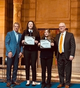 JCC's Ashley Beethe and Catherine Wendt pictured with their certificates.