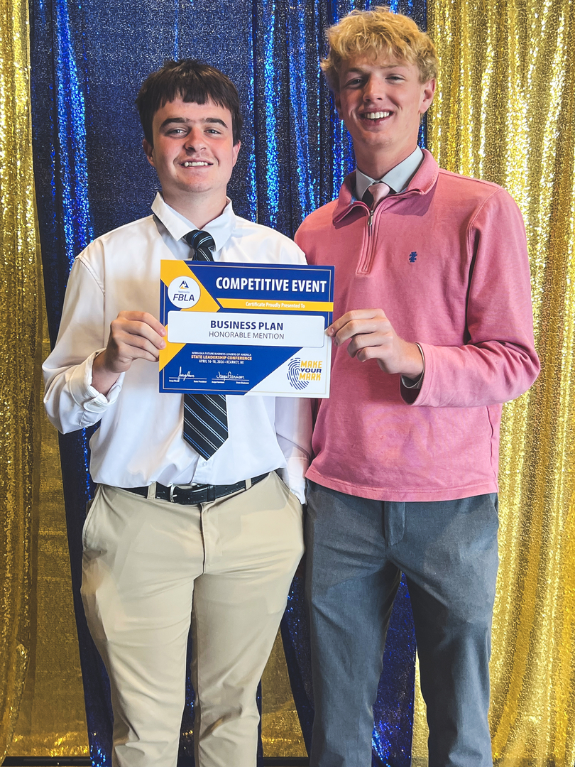 JCC's Business Plan Team (Reagan Thies and Jack Waring) (Not pictured: AJ Rautenbach)